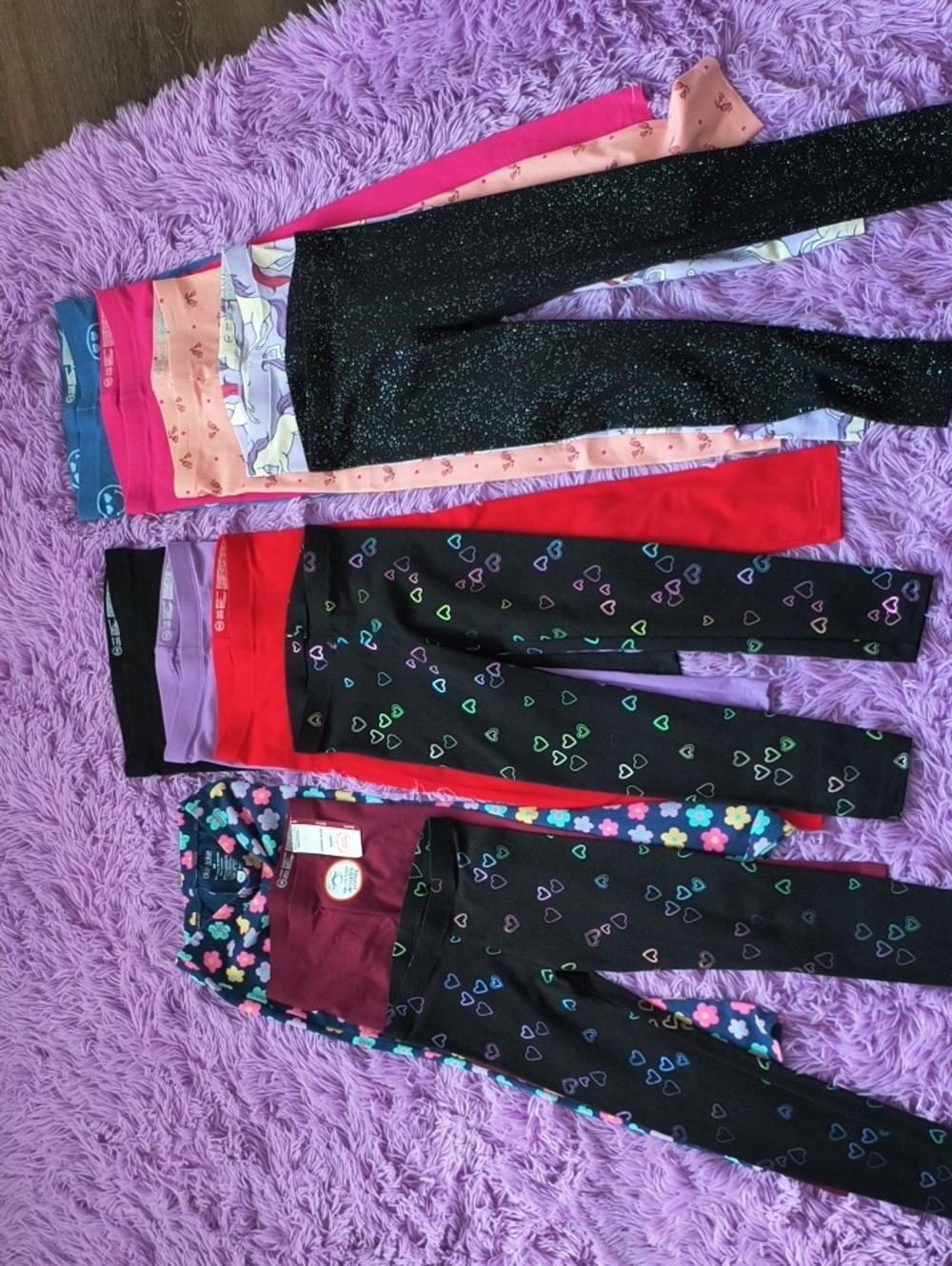 12 Pairs Of Girl's Leggings S 6-6X Like New